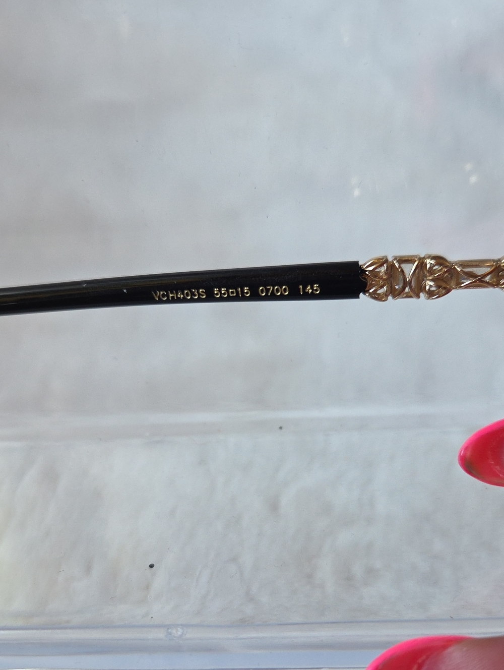 Chopard Luxury Black Women's Optical Glasses with Gold Temples - Picture 5 of 11